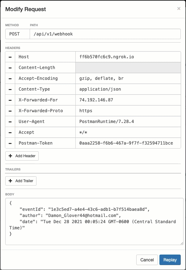 Request Replay Modified